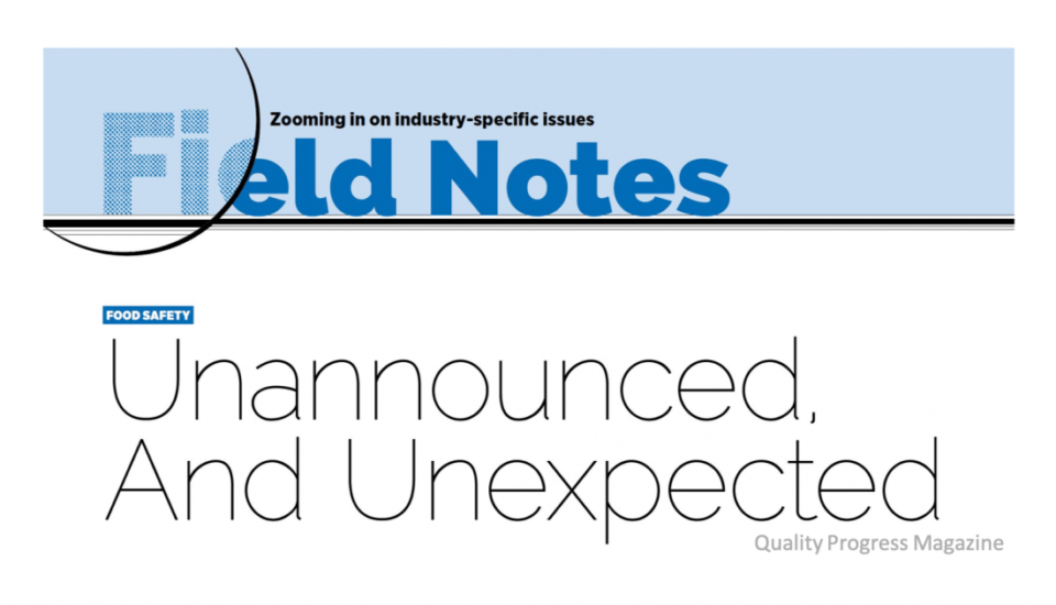 Unannounced and Unexpected Audits Nuno F. Soares Article